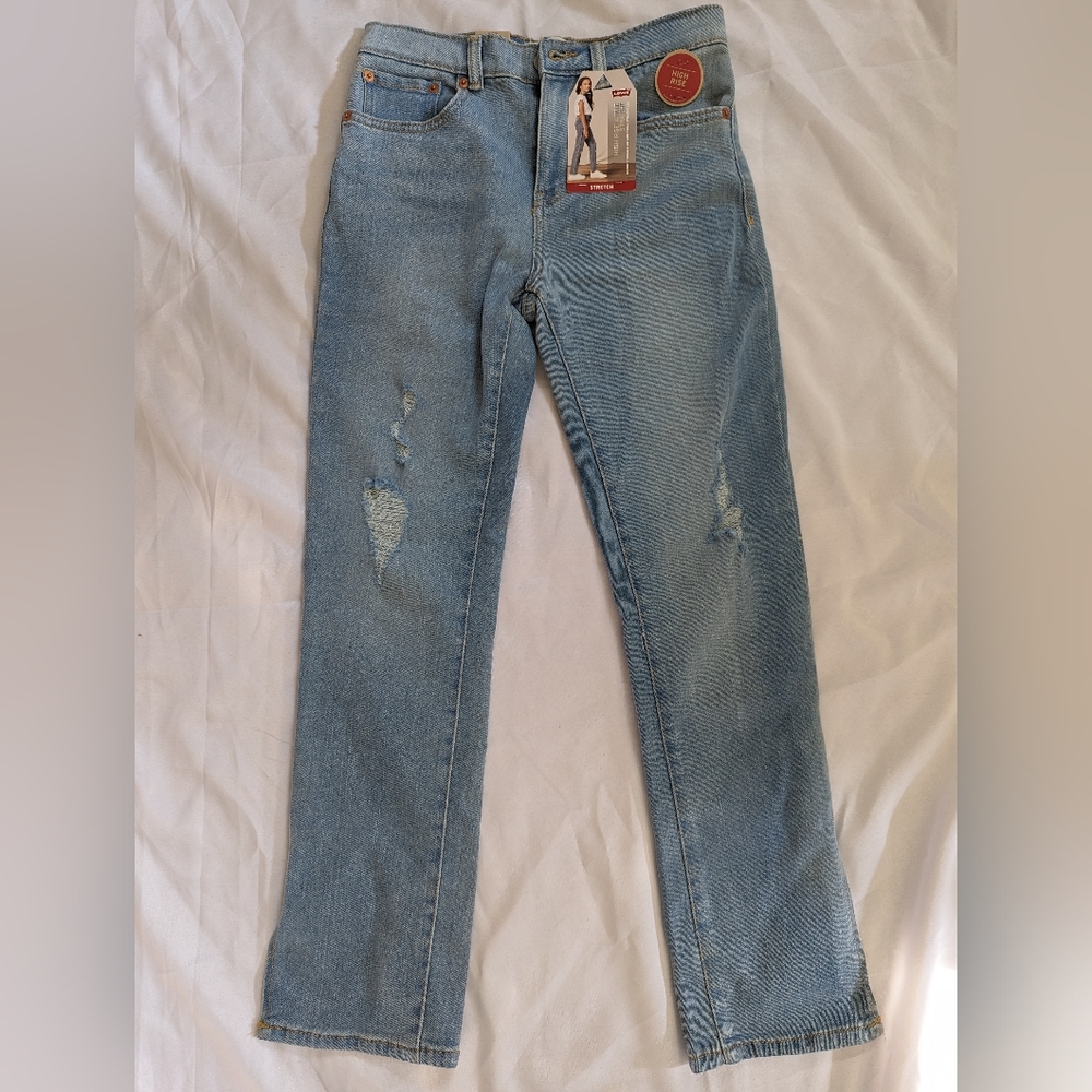 NWT Girls Levi's High Rise Ankle Straight Jeans
